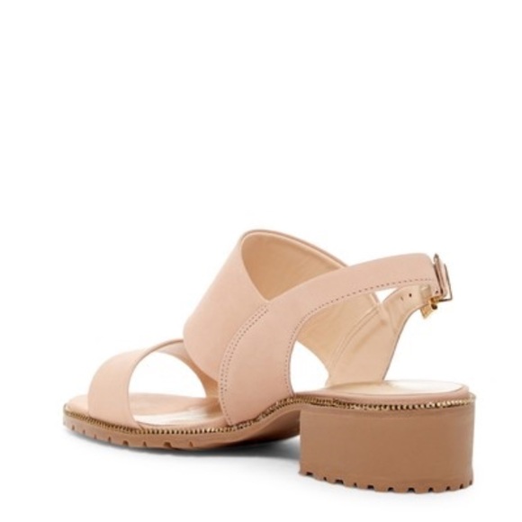 Blush Comfortable Block Heel Rugged Sole Sandals - Picture 8 of 8